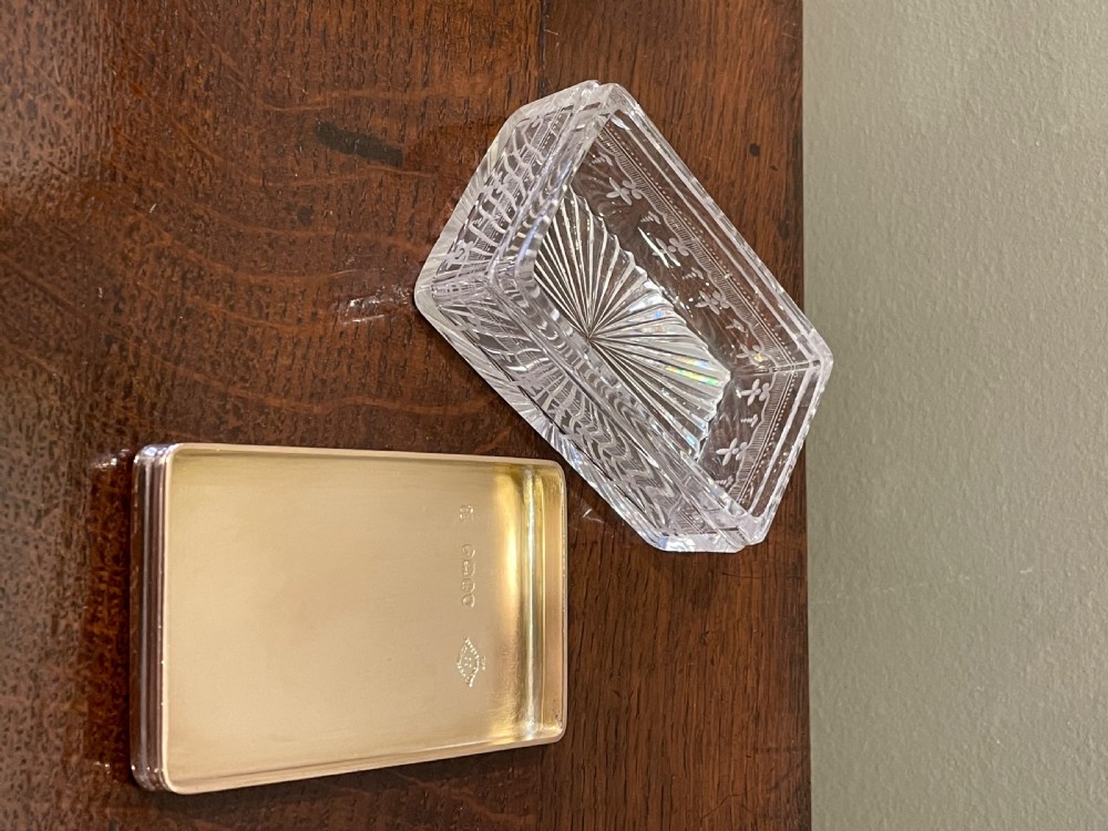 Stunning Victorian Silver Gilt and Glass Dressing Table Jar by Jenner and Knewstub View VIII
