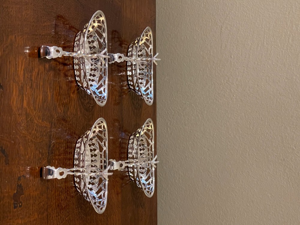 Fine Edwardian set of four silver bon bon dishes by Levi & Salaman View VI