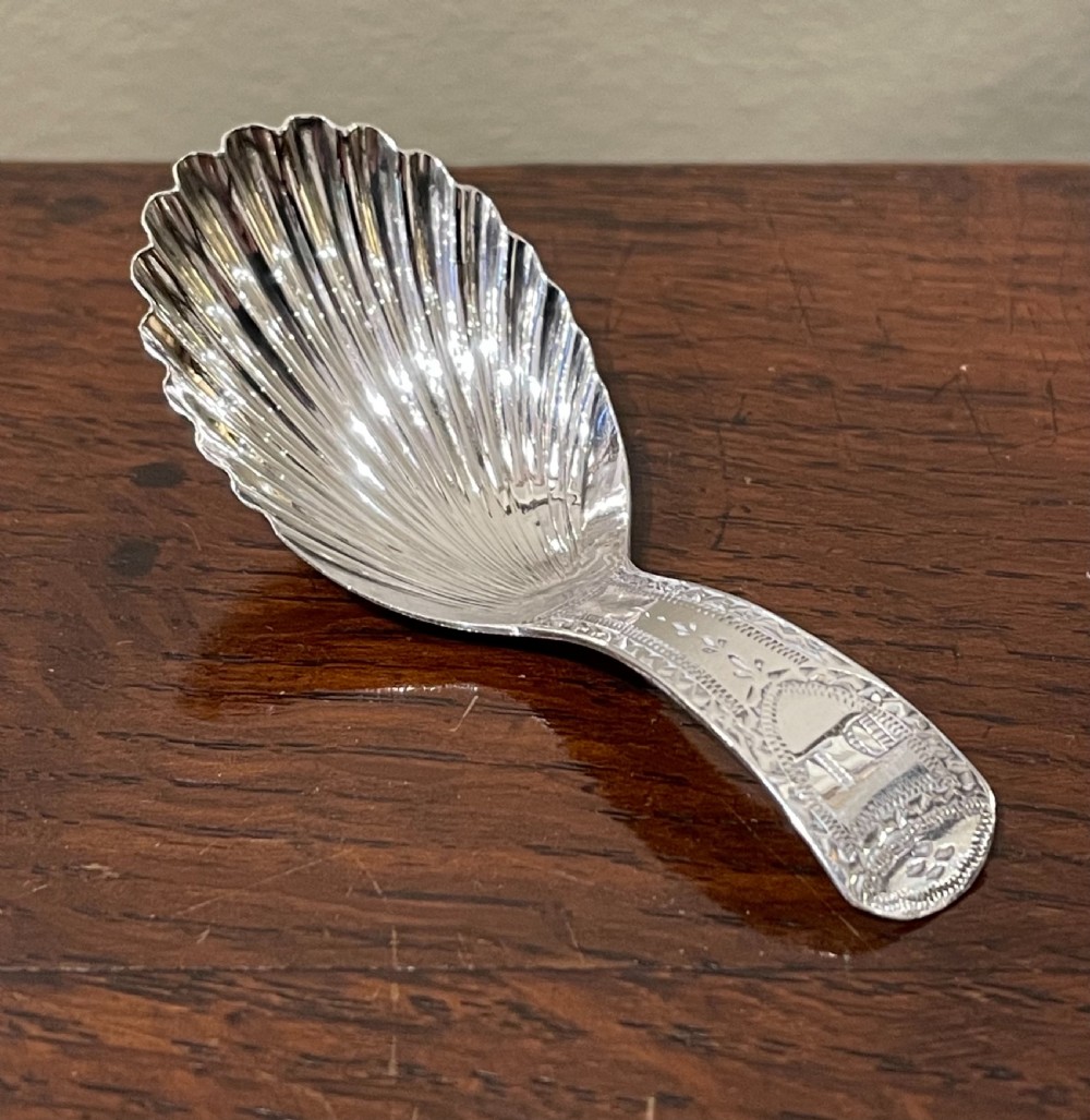 George III silver caddy spoon, Josiah Snatt View II