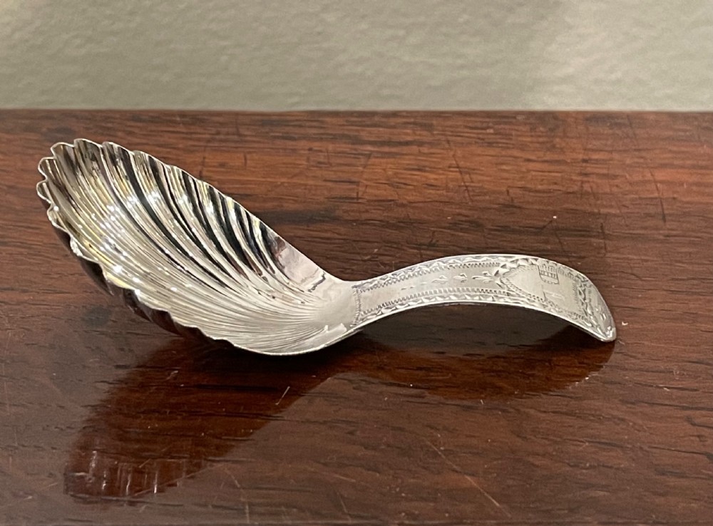 George III silver caddy spoon, Josiah Snatt View IV