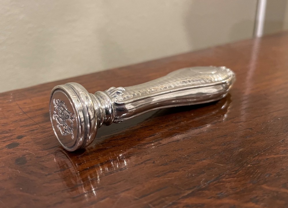 Edwardian Silver Wax Seal, Chester 1910 View IV