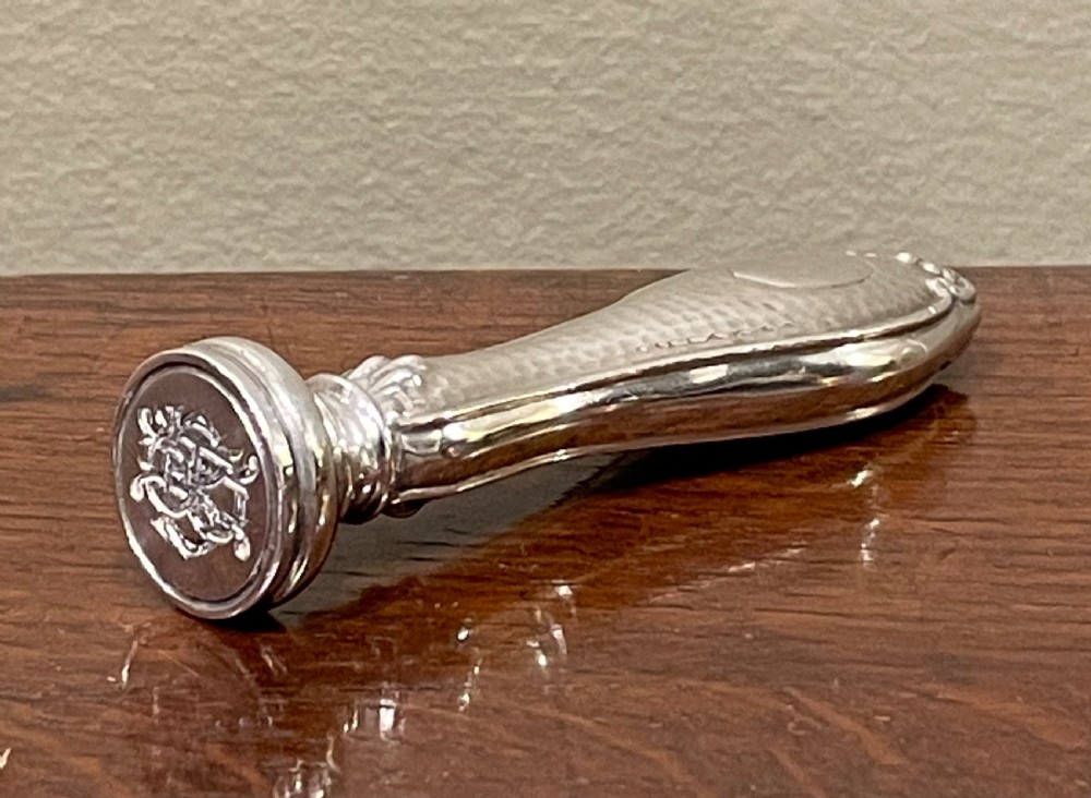 Edwardian Silver Wax Seal, Chester 1910 View VI