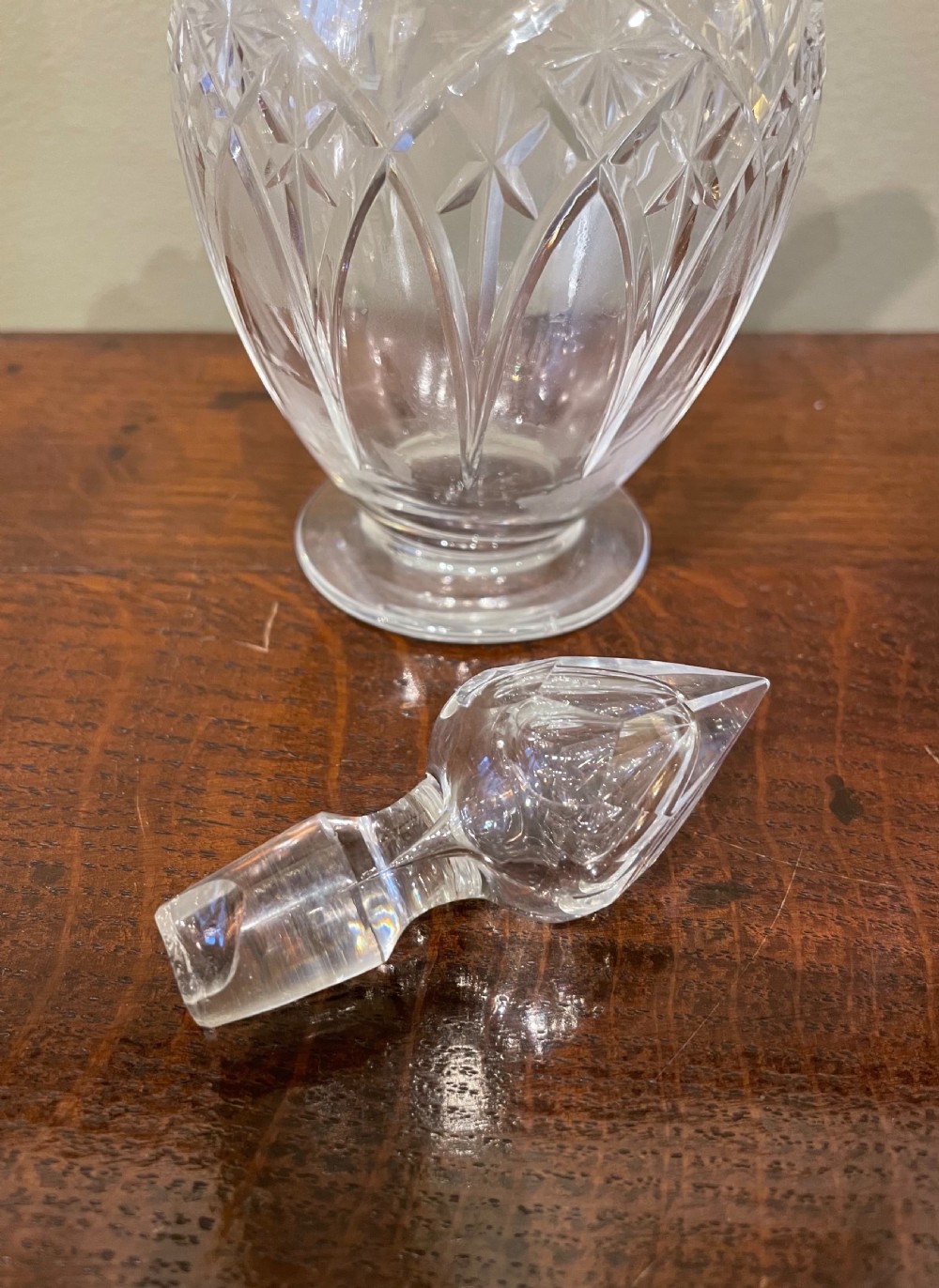 Edwardian Cut Glass & Silver Claret Jug View VI