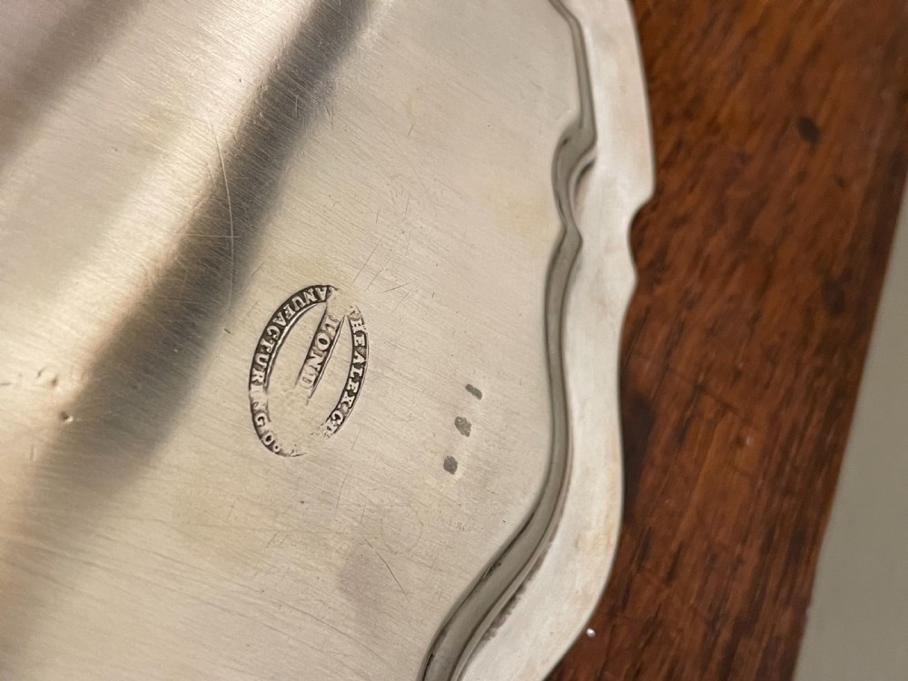 Late Victorian Solid Silver Salver Tray, 1901 View IX