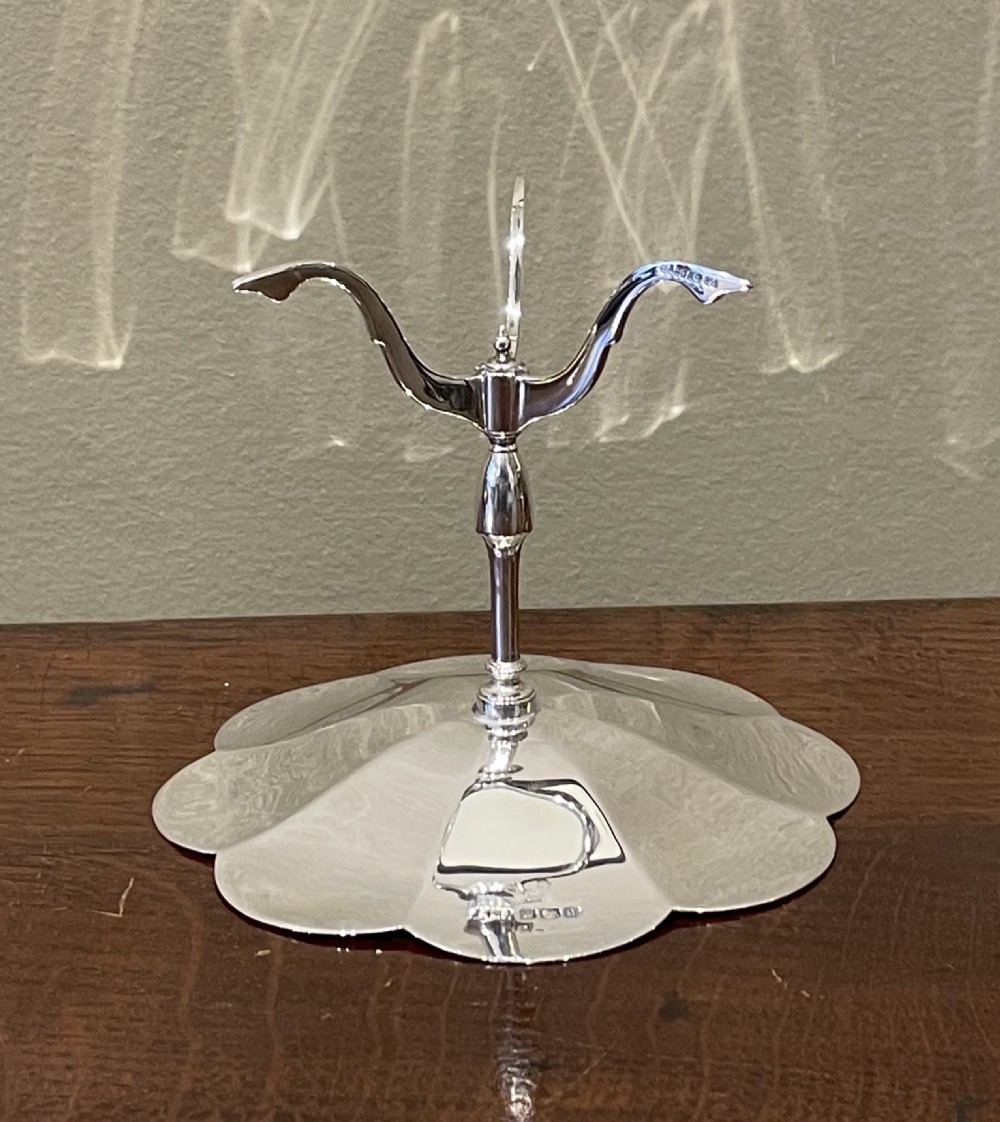 Edwardian Solid Silver Miniature Tripod Table Dish, Sheffield 1908 by Roberts & Belk View X