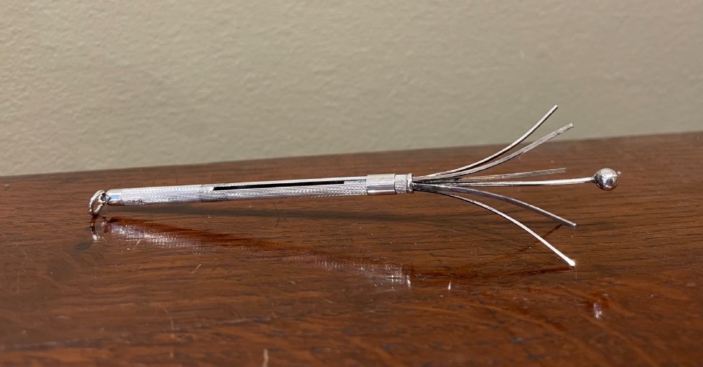Vintage Solid Silver Swizzle Stick View II