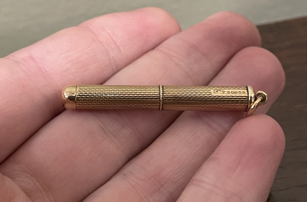 Quality 9ct Gold Cigar Piercer by Cohen & Charles  View V