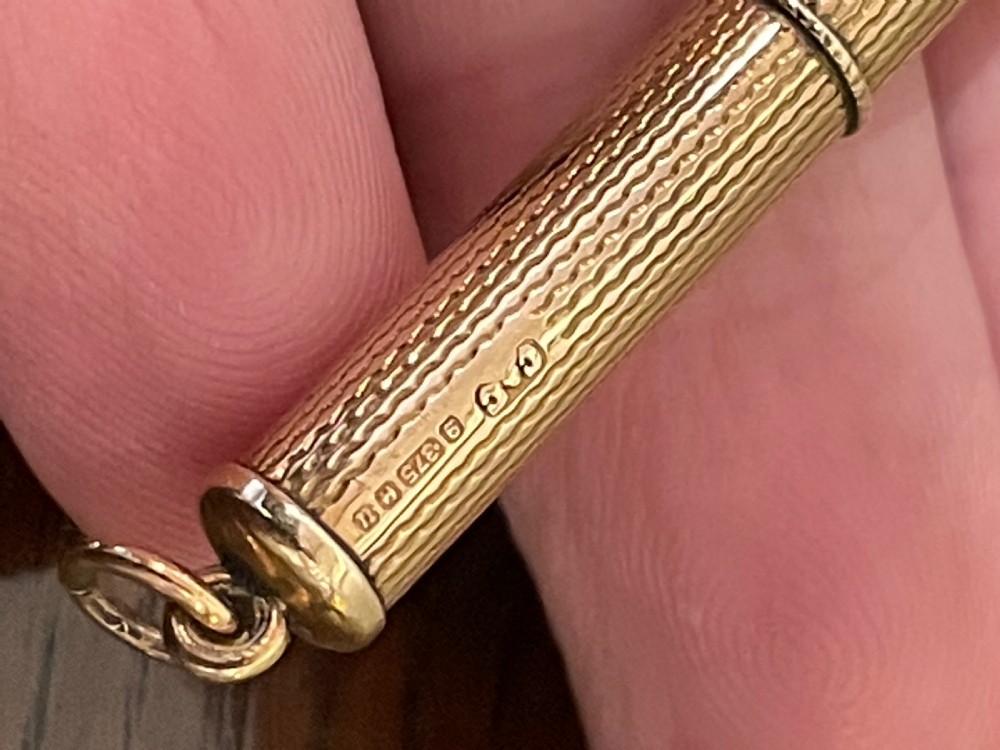 Quality 9ct Gold Cigar Piercer by Cohen & Charles  View IX