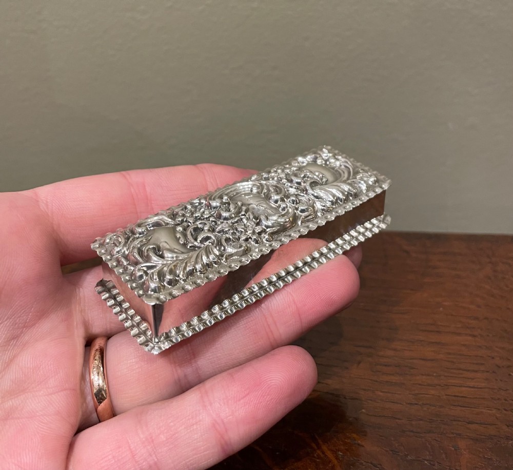 Very Pretty Victorian Silver Box, 1898 