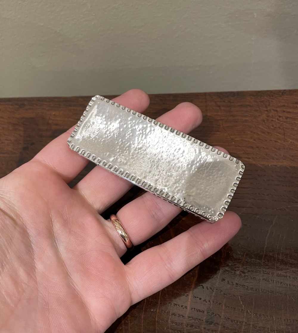Very Pretty Victorian Silver Box, 1898  View X