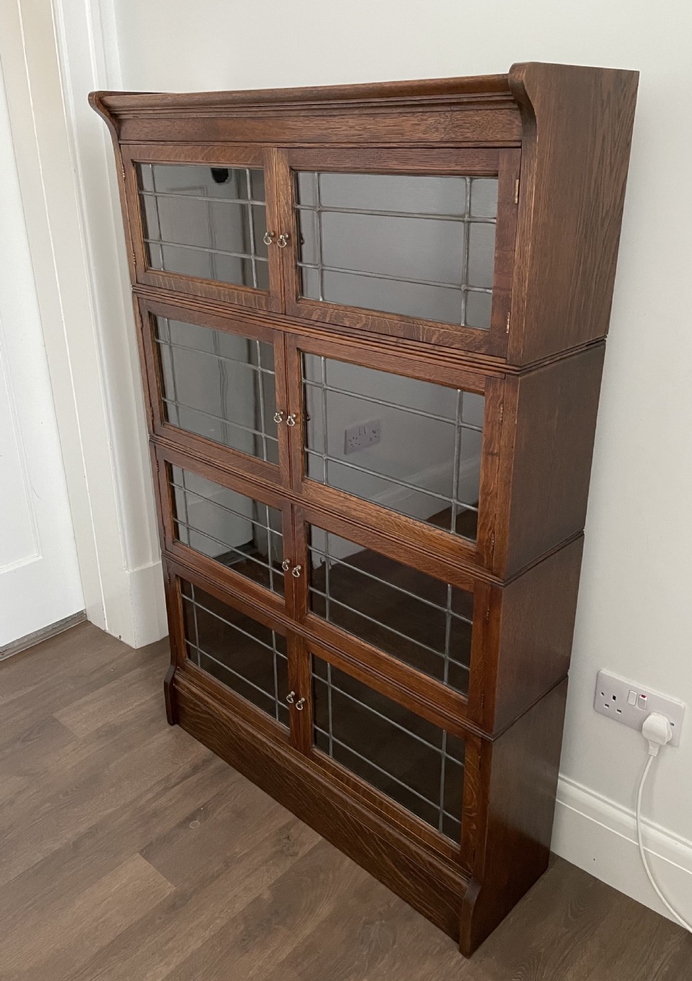 Good 1920s Oak Barristers Stacking Bookcase View II