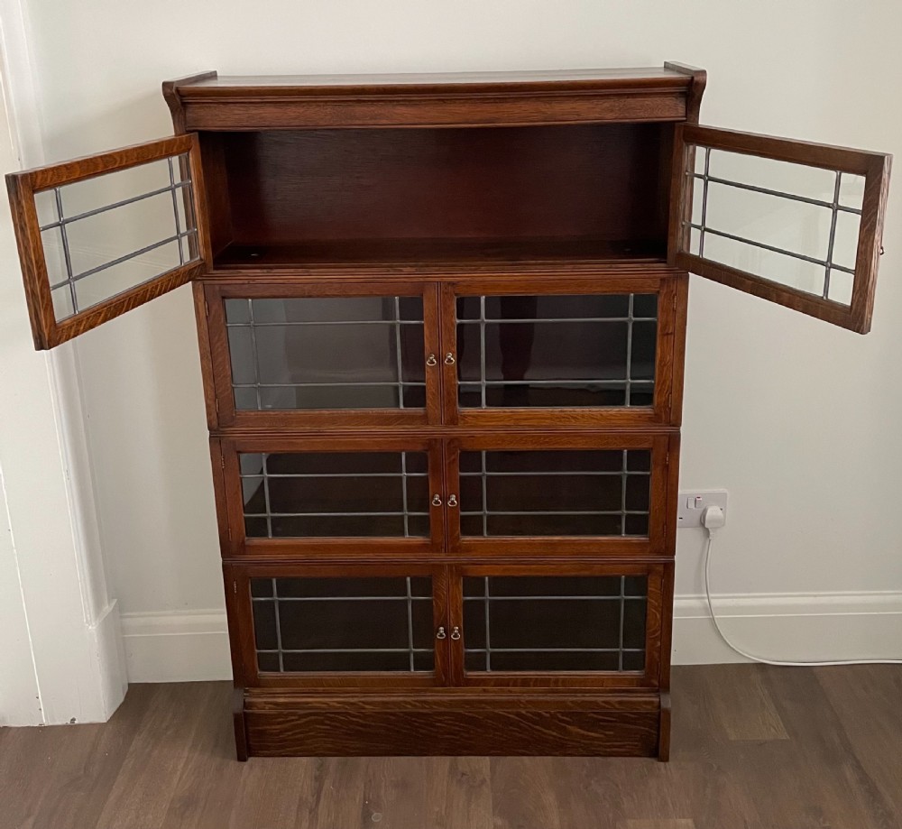 Good 1920s Oak Barristers Stacking Bookcase View III