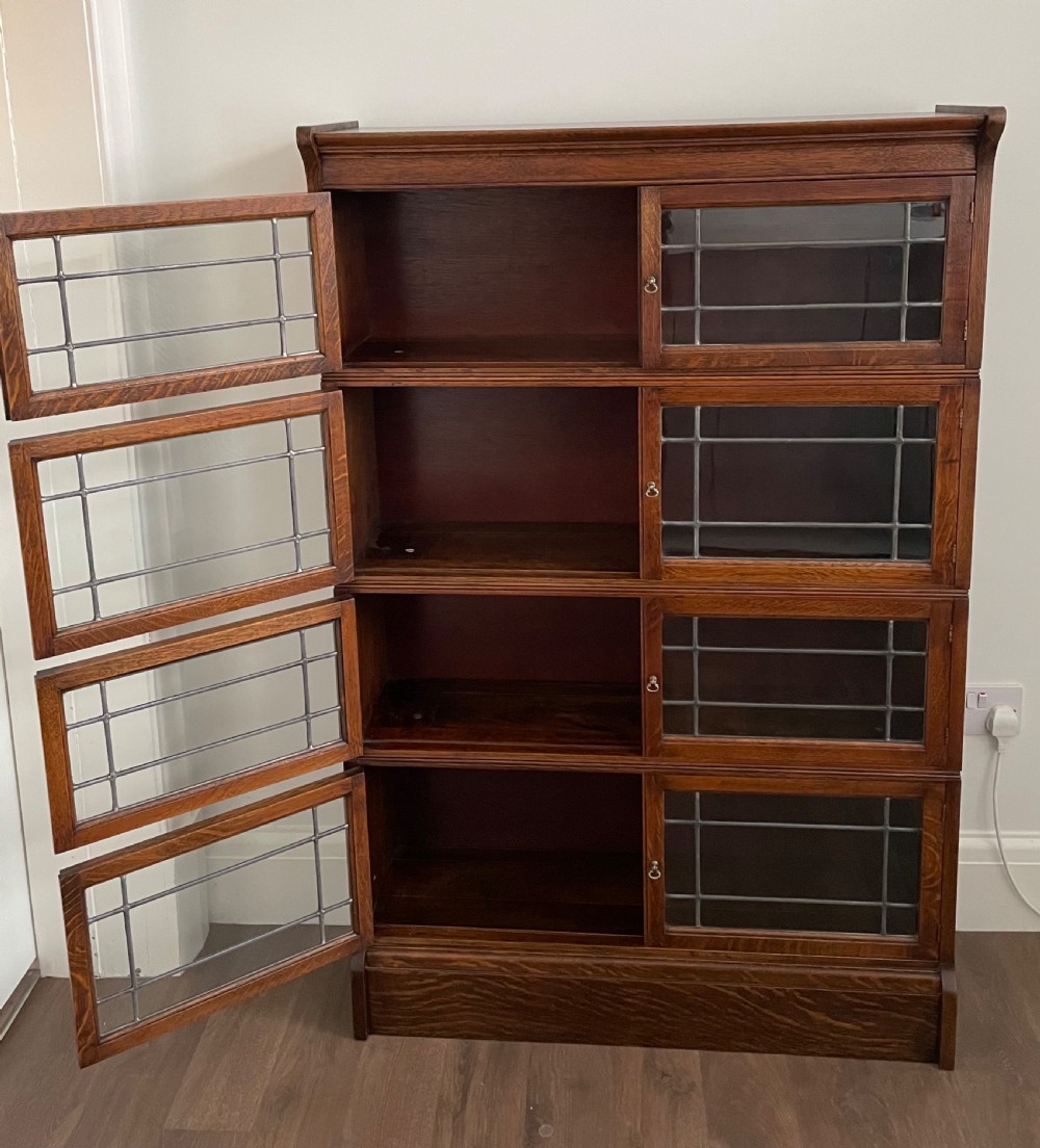 Good 1920s Oak Barristers Stacking Bookcase View IV