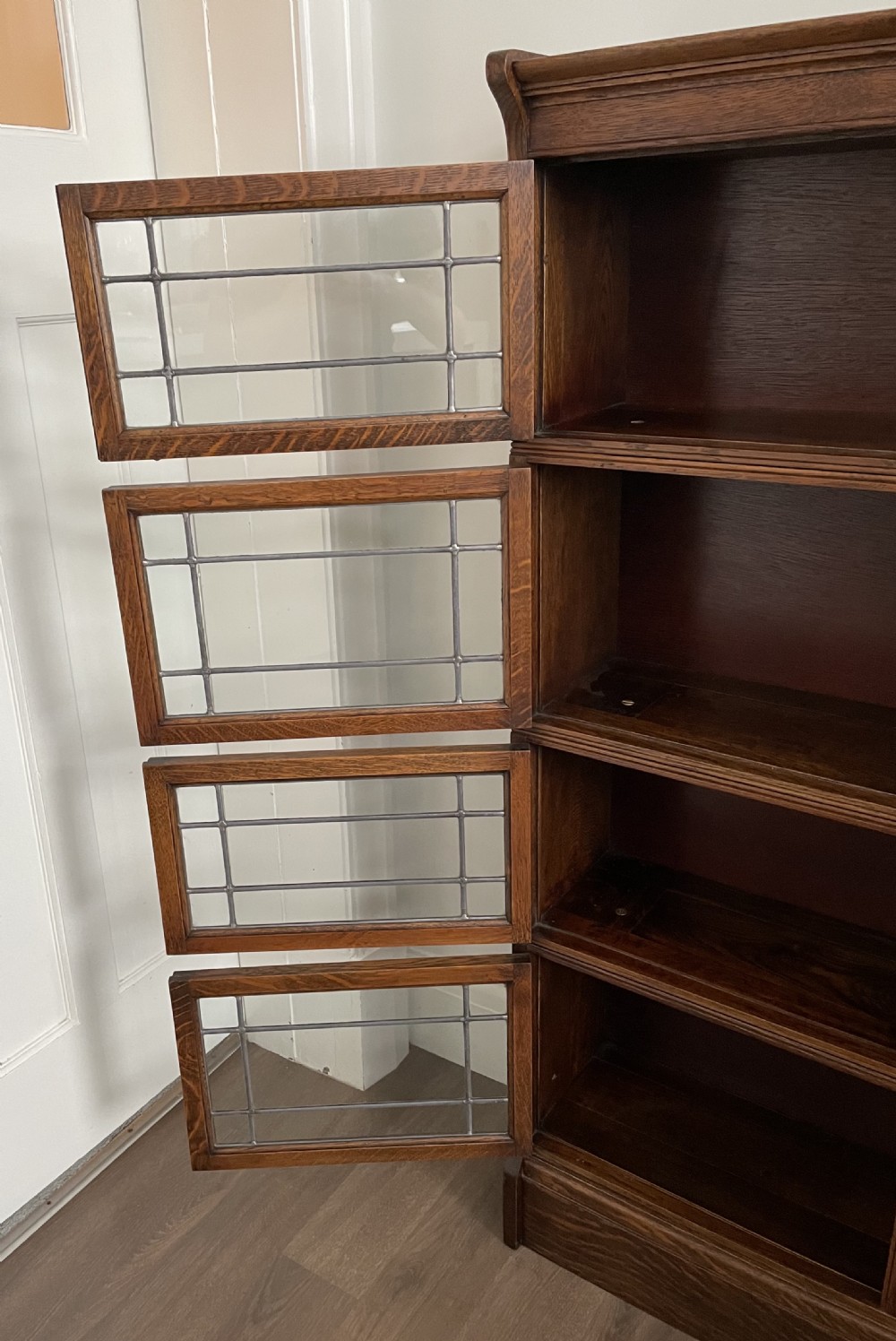 Good 1920s Oak Barristers Stacking Bookcase View VI