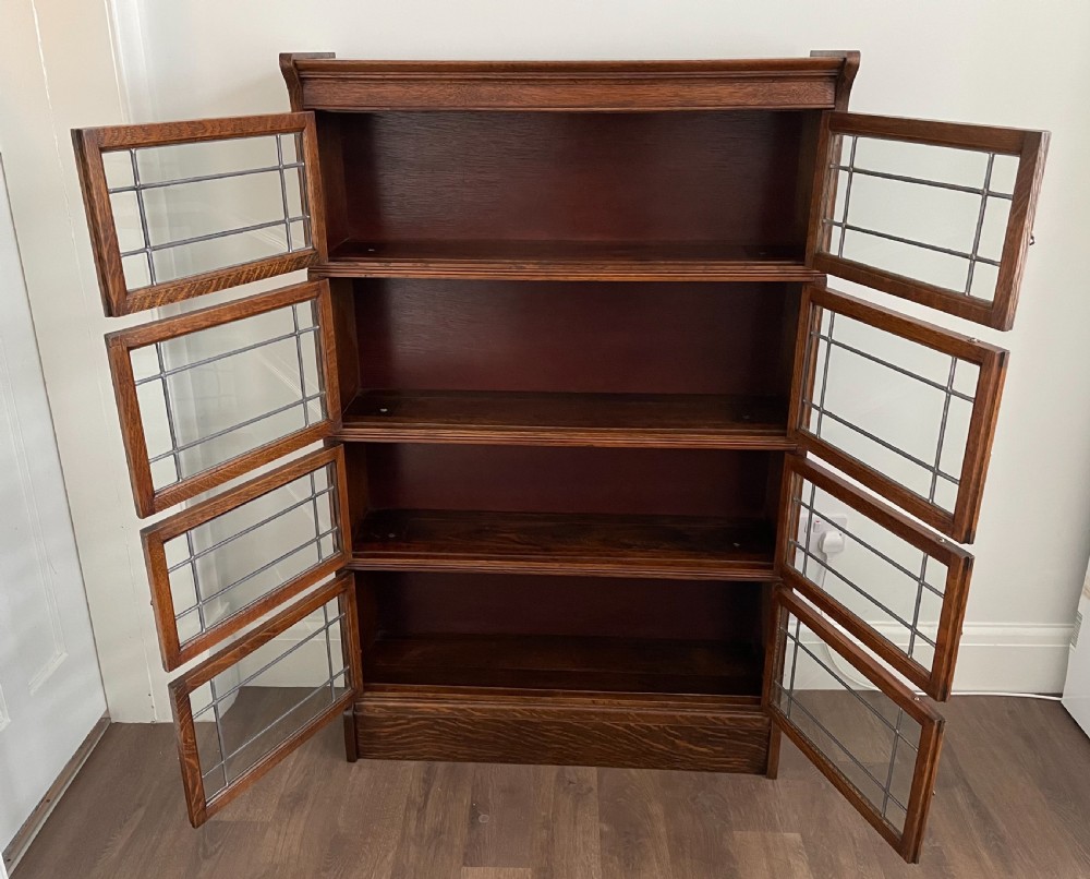 Good 1920s Oak Barristers Stacking Bookcase View VII