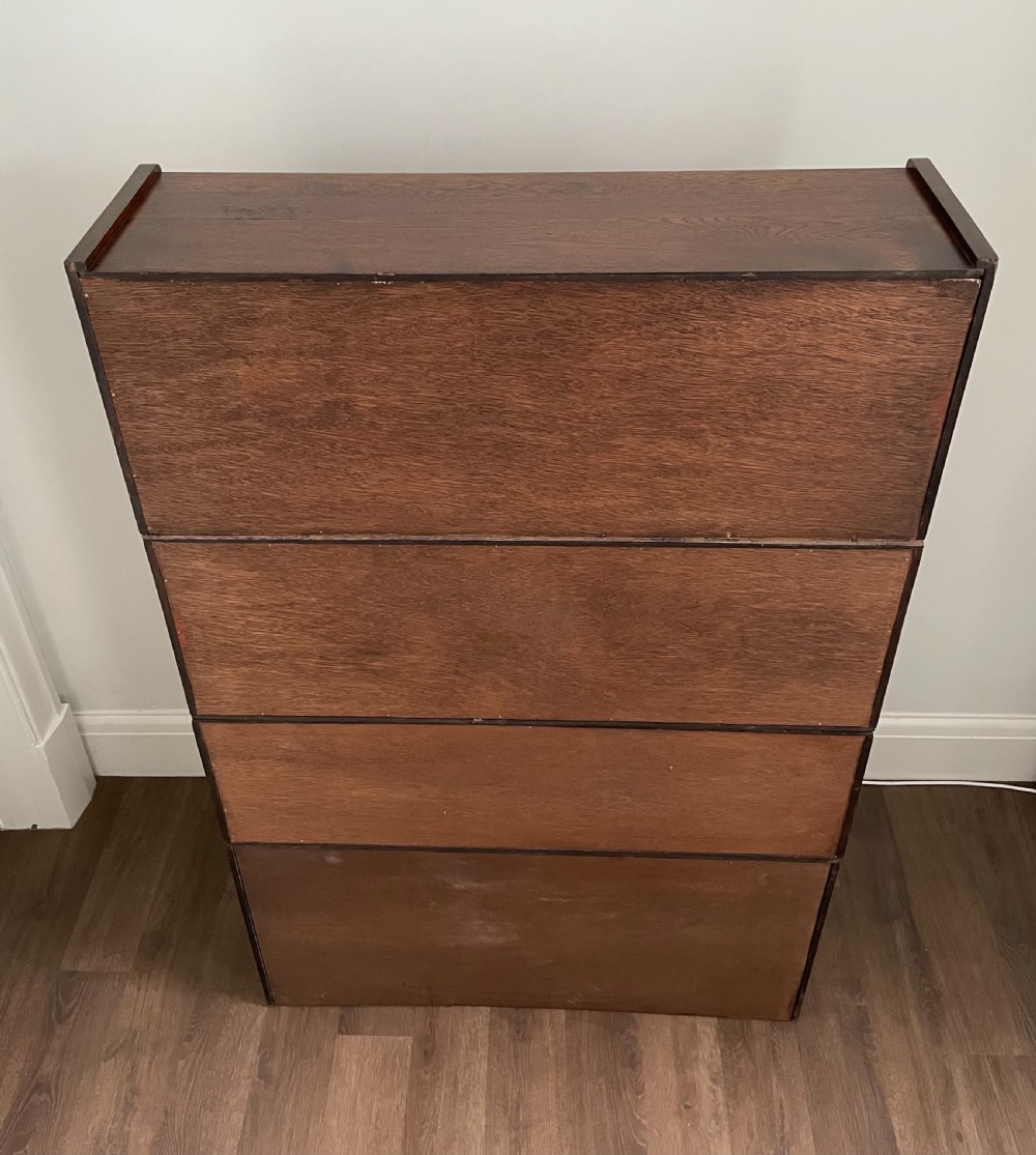 Good 1920s Oak Barristers Stacking Bookcase View IX