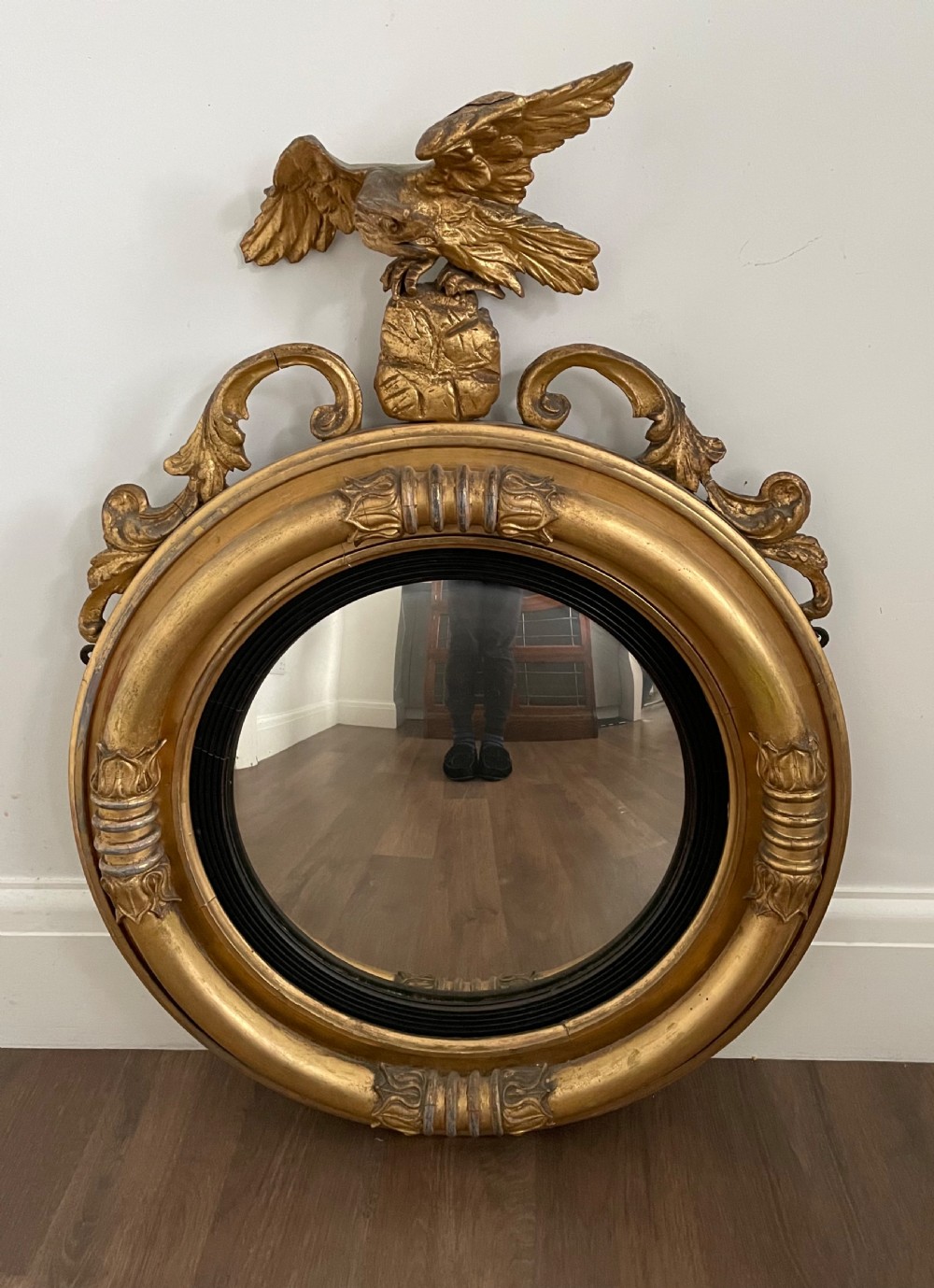 A Quality Regency Giltwood Convex Mirror View III
