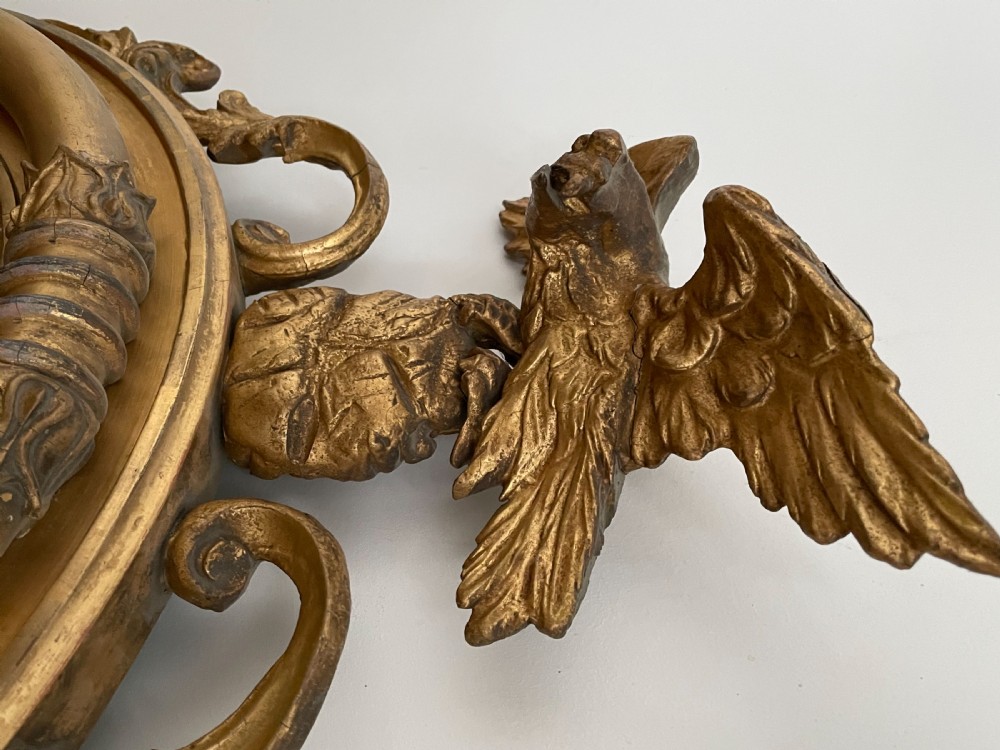 A Quality Regency Giltwood Convex Mirror View X