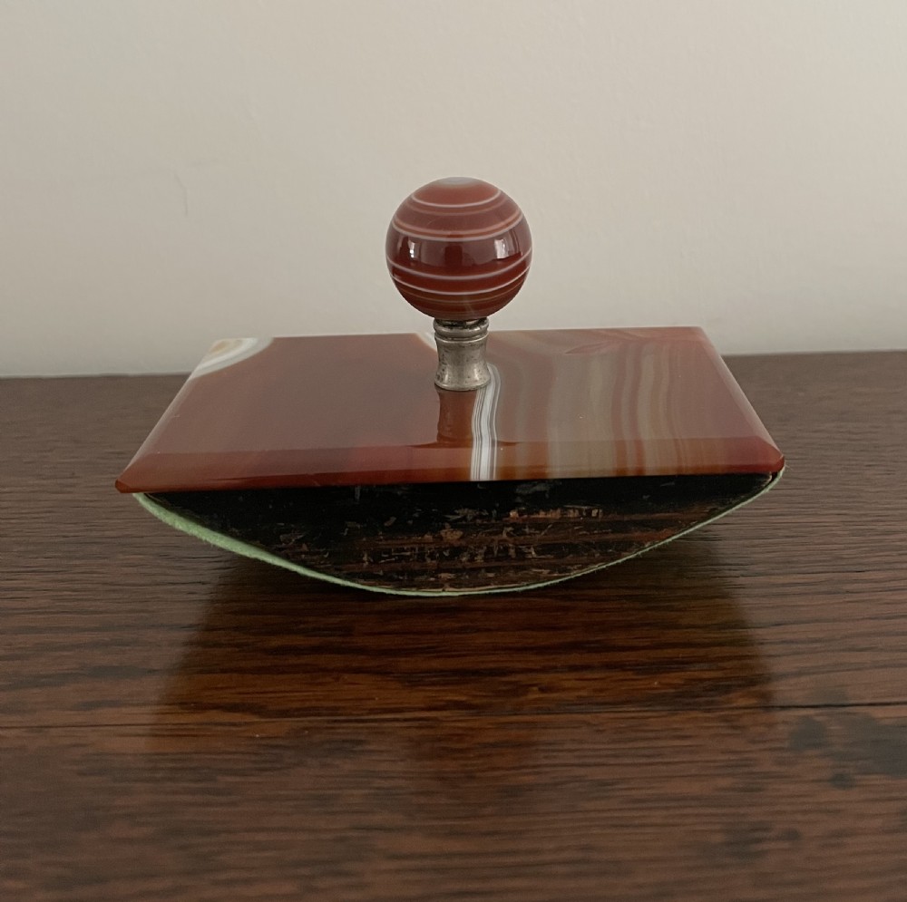 George V Agate Desk Blotter View V