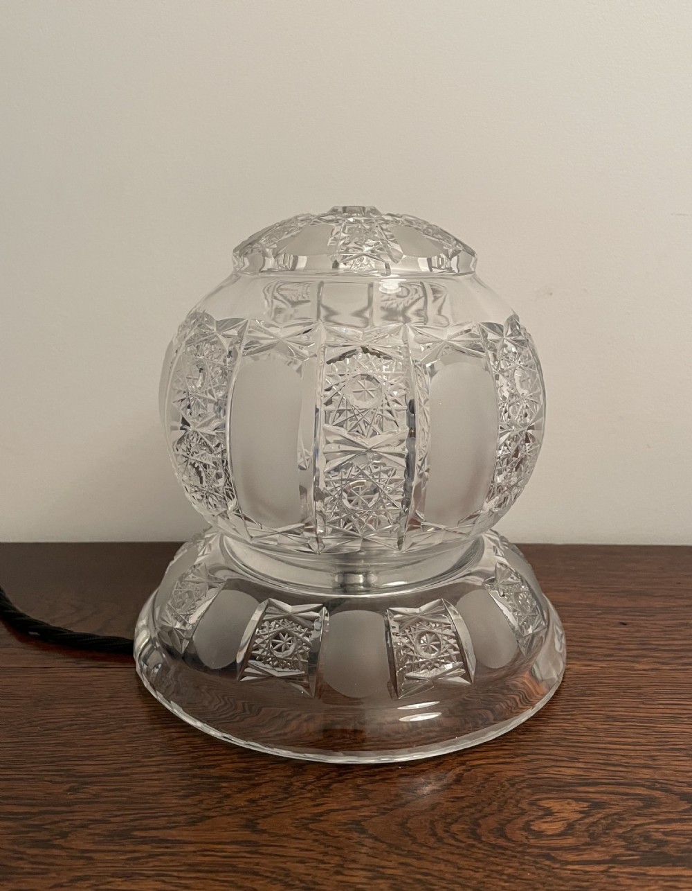 Very Attractive Cut Glass Table Lamp View II