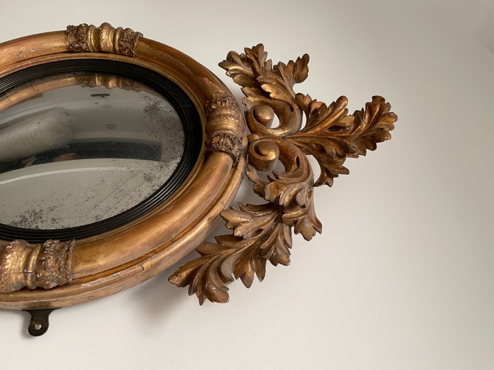 Regency Giltwood Convex Mirror View III