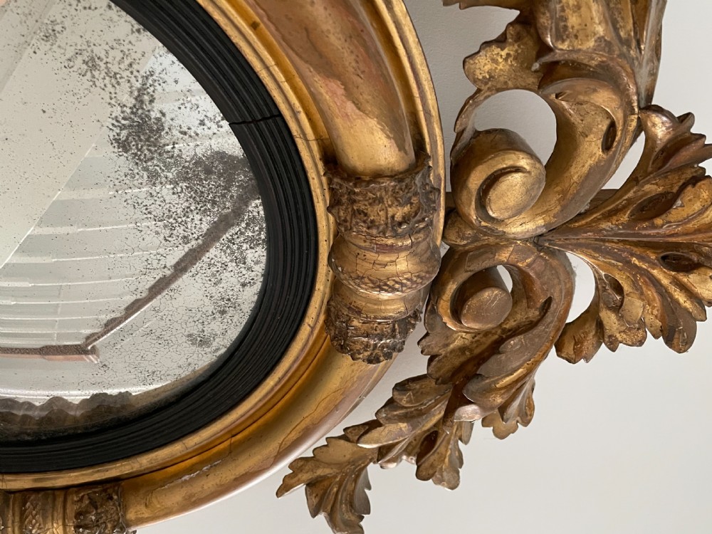 Regency Giltwood Convex Mirror View V