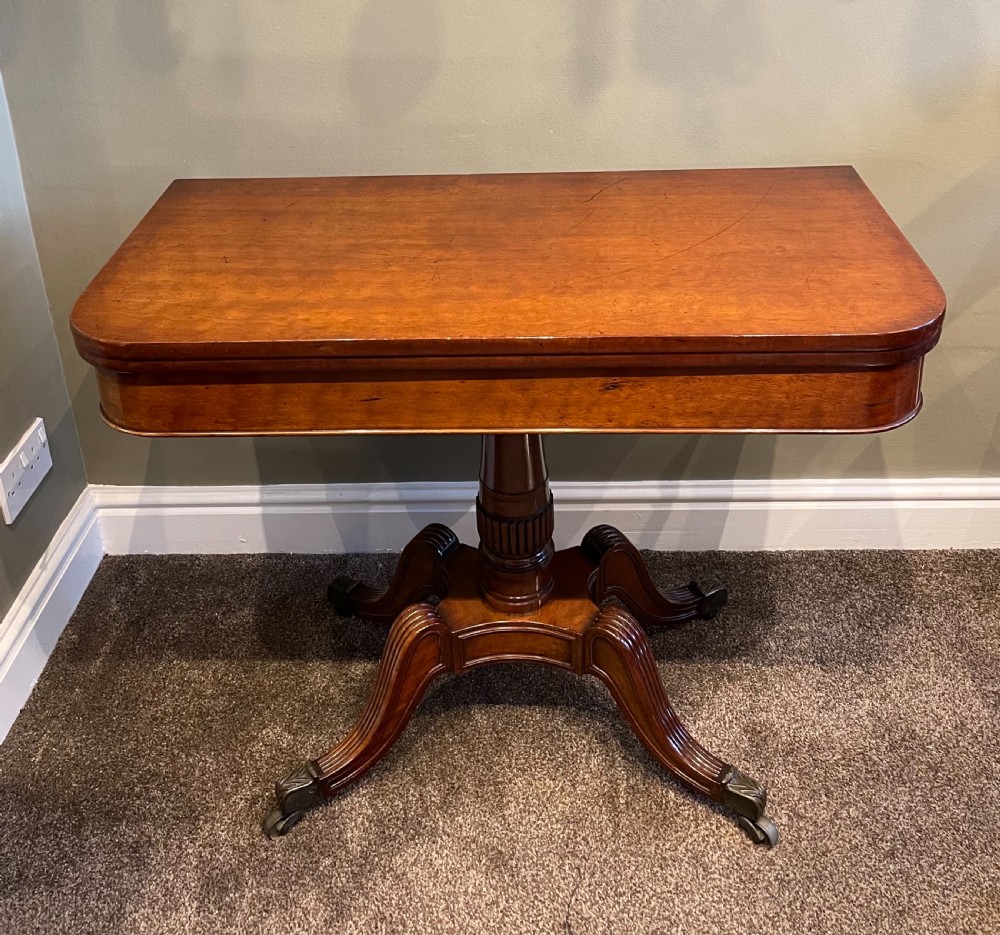Regency Mahogany Card Games Table View IV