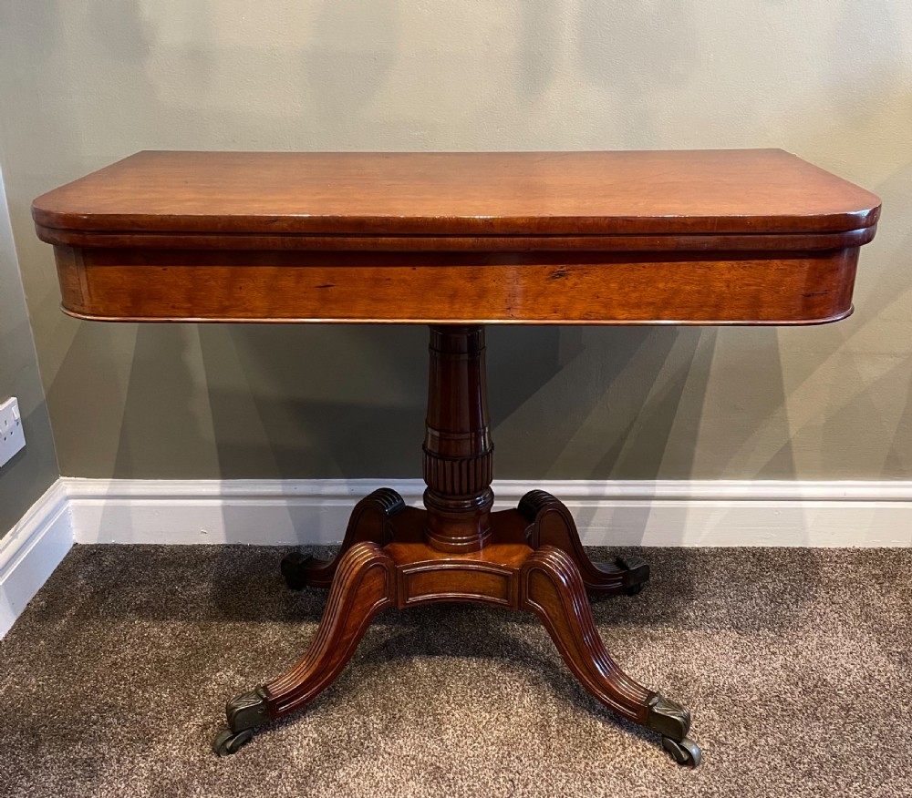 Regency Mahogany Card Games Table View VIII
