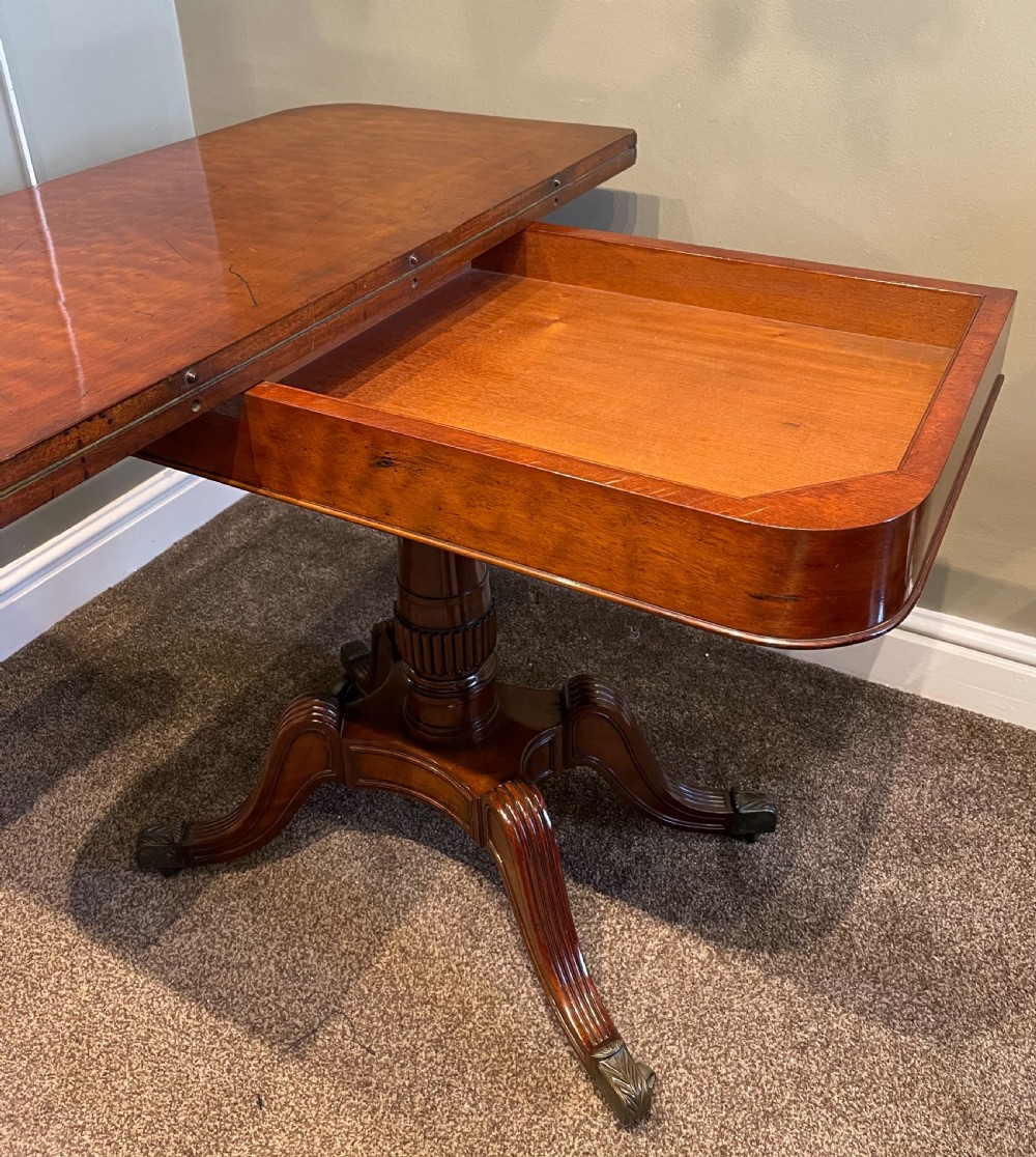 Regency Mahogany Card Games Table View XII