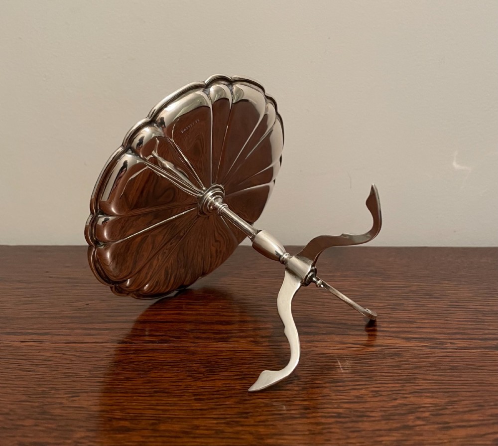 Edwardian Solid Silver Bon Bon dish table, 1909 View III
