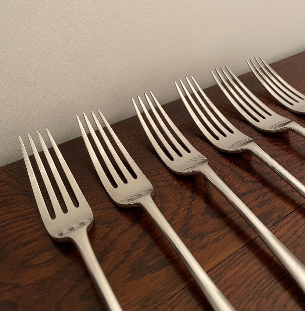 Set of Six Victorian Silver Dinner Forks View III