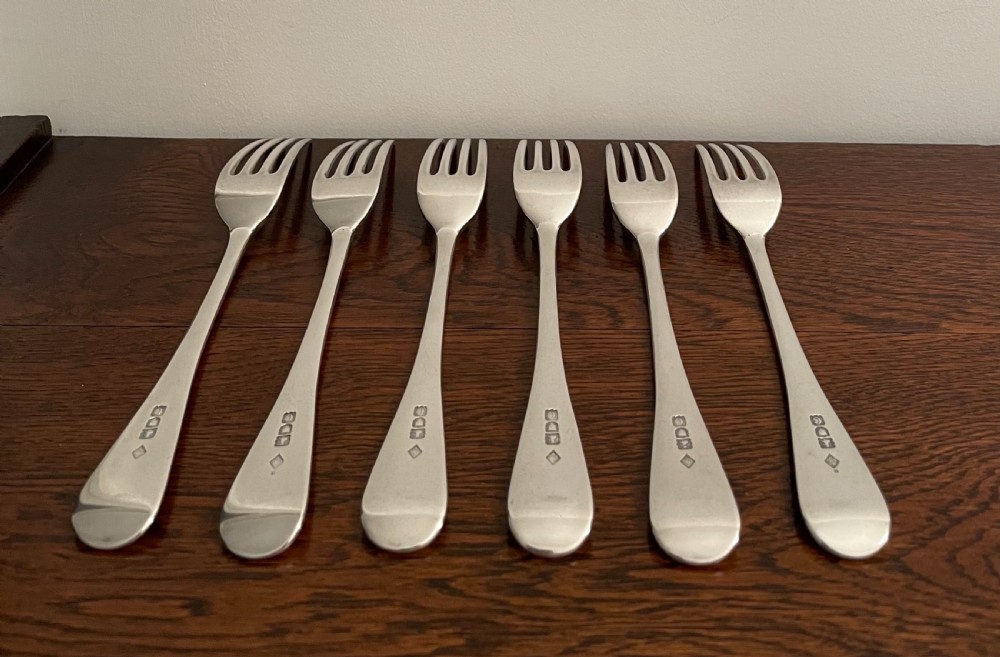 Set of Six Victorian Silver Dinner Forks View IV
