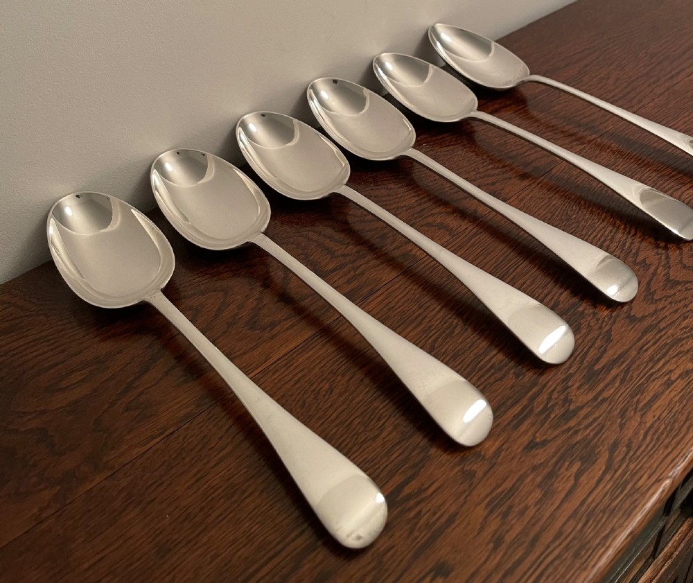 Victorian Solid Silver Table Serving Spoons View IV