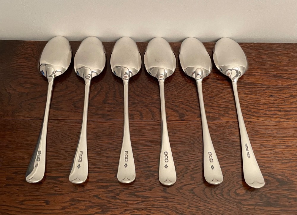 Victorian Solid Silver Table Serving Spoons View V
