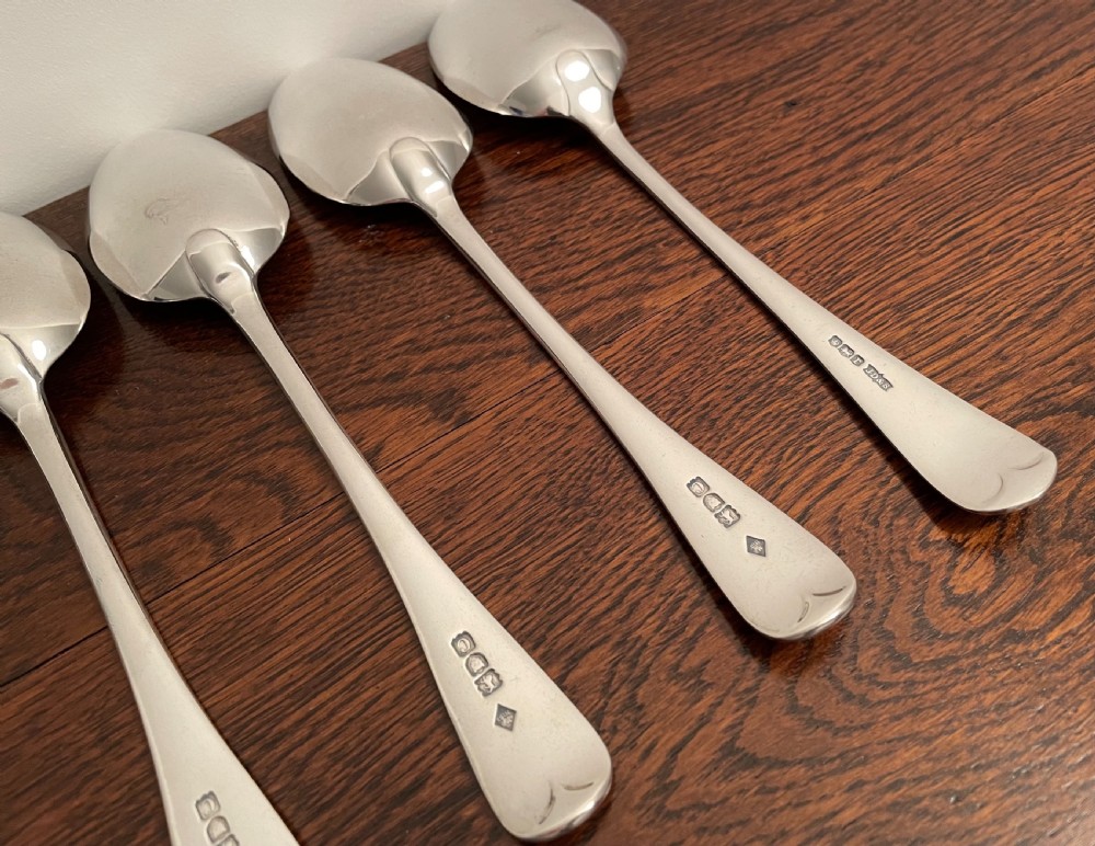 Victorian Solid Silver Table Serving Spoons View VI