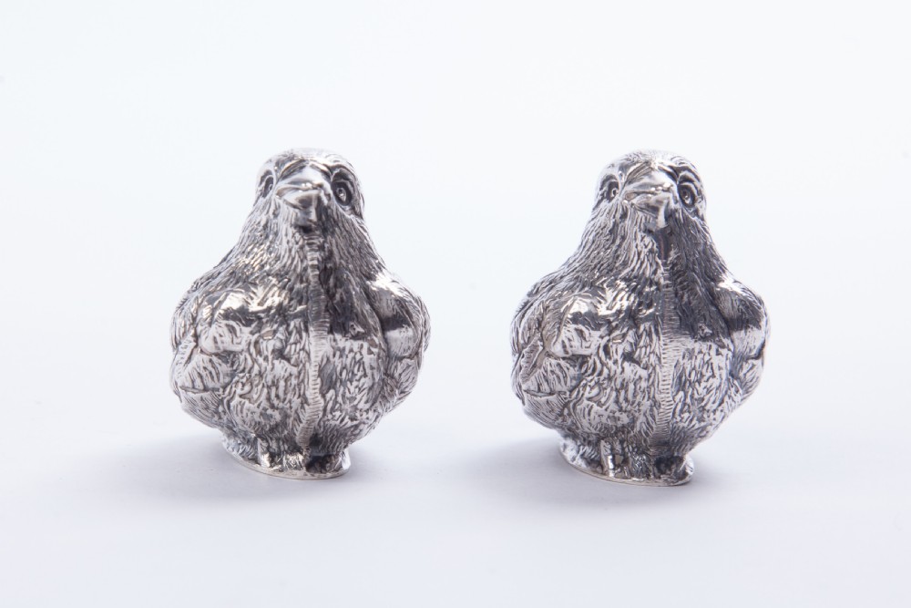 Rare Pair of Sampson & Mordan Chick Pin Cushions View III