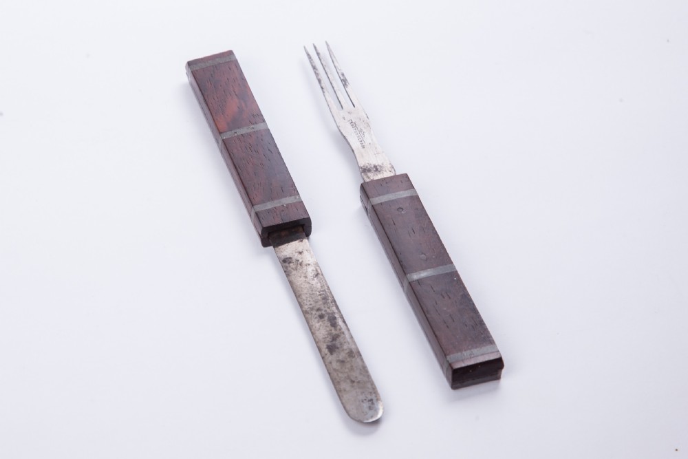 19th Century Rosewood Campaign Cutlery by Wragg View II