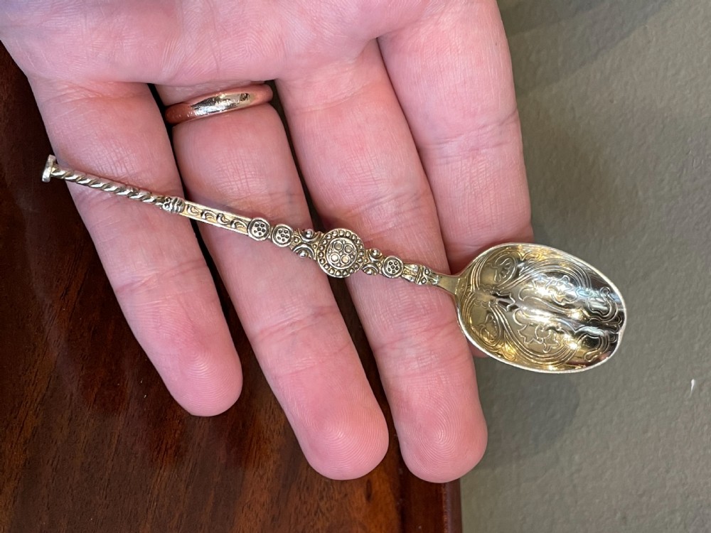 QEII Solid Silver Gilt Coronation Spoon View II