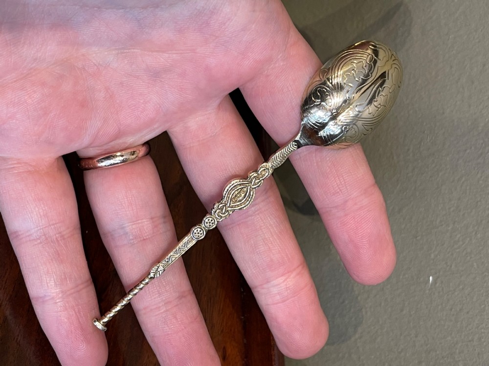 QEII Solid Silver Gilt Coronation Spoon View IV