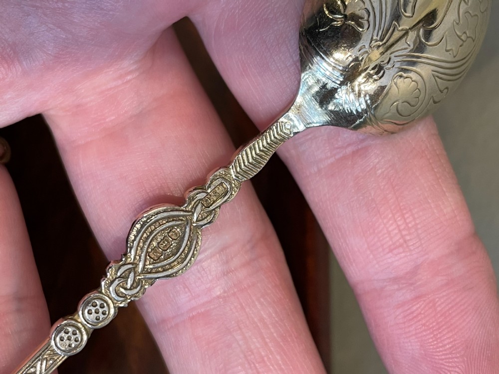 QEII Solid Silver Gilt Coronation Spoon View V