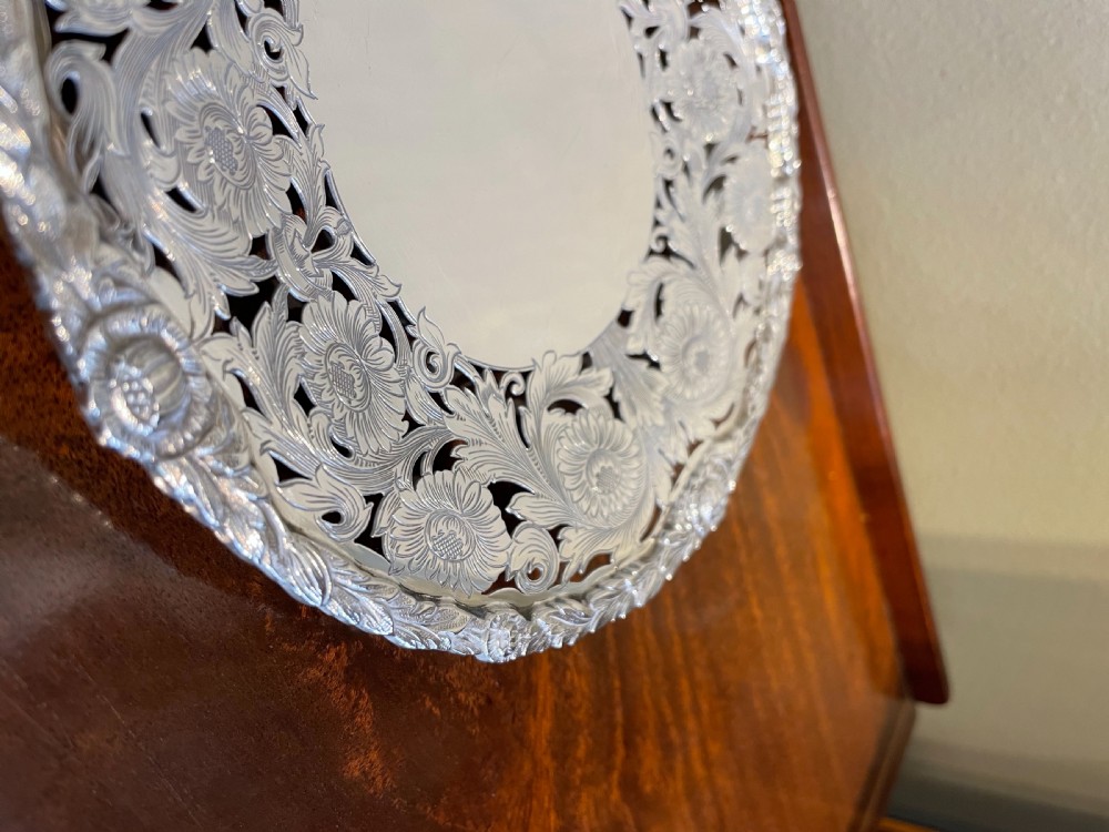 Superb Quality Cast Silver Dish By Walker & Hall View IX