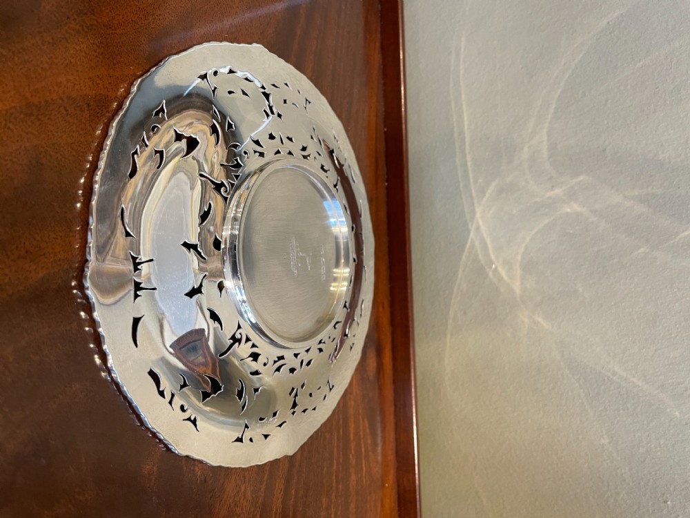 Superb Quality Cast Silver Dish By Walker & Hall View XII