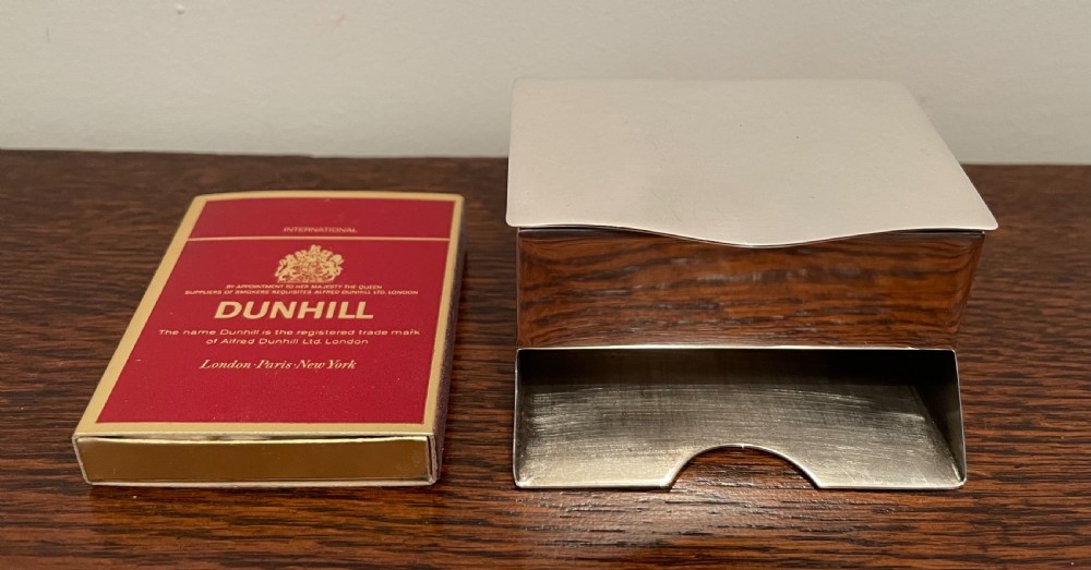 George V Solid Silver Table Vesta Match Box, with matches View III