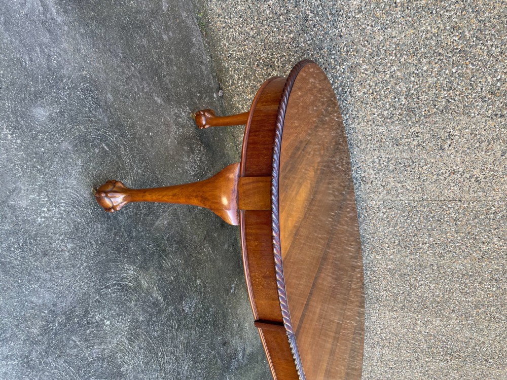 Edwardian Mahogany Chippendale Style Dining Table View II