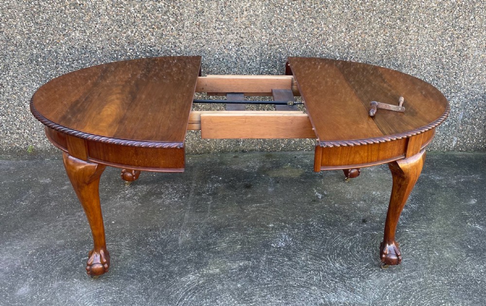 Edwardian Mahogany Chippendale Style Dining Table View IV