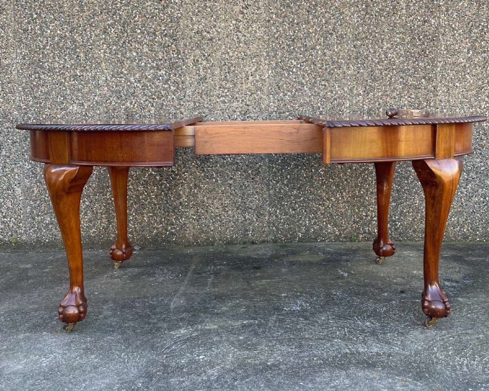 Edwardian Mahogany Chippendale Style Dining Table View VI