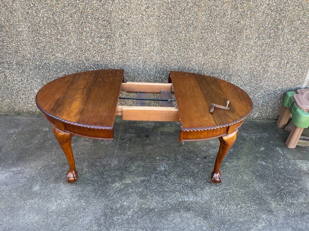 Edwardian Mahogany Chippendale Style Dining Table View VII
