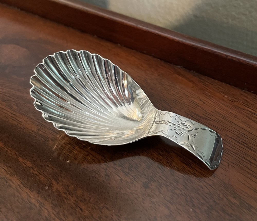 George III silver caddy spoon, 1803
