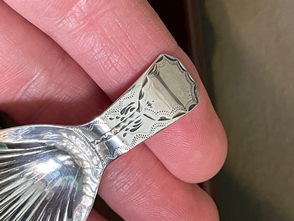 George III silver caddy spoon, 1803 View IV