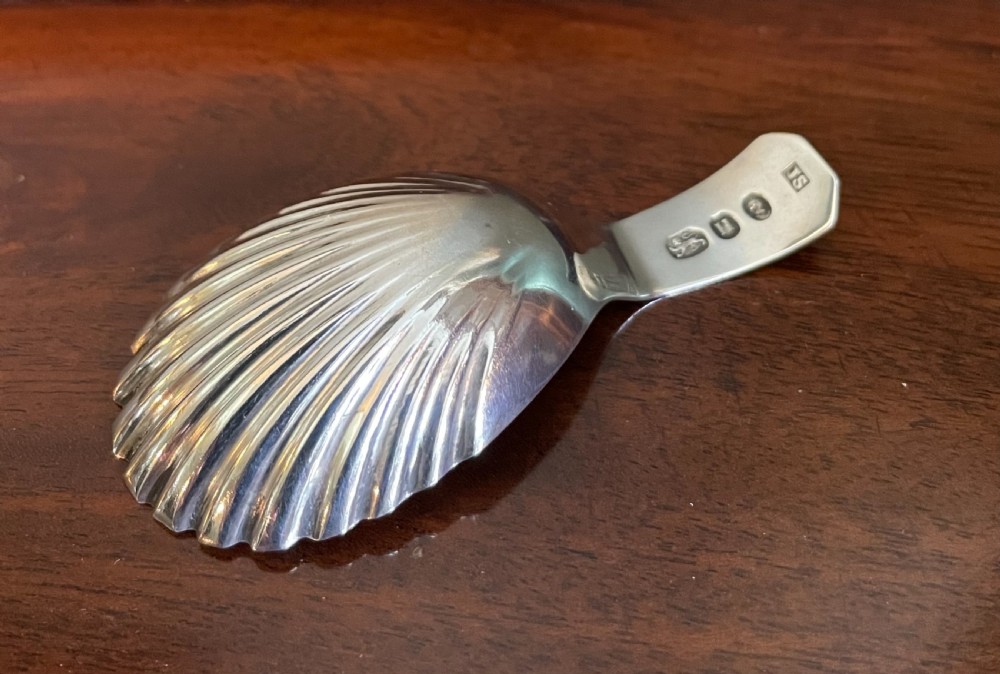 George III silver caddy spoon, 1803 View V